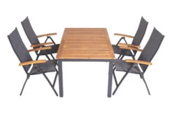 VILLANA Esstischgarnitur, Anthrazit/grau, Alu/ FSC-Akazienholz, Ausziehtisch 150/200 Cm, 4 Multipositionssessel 34 VILLANA Esstischgarnitur, Anthrazit/grau, Alu/ FSC-Akazienholz, Ausziehtisch 150/200 Cm, 4 Multipositionssessel -Ausgewählte Gartenmöbelgeschäfte 23912 18.jpg