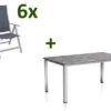 KETTLER Cubic Esstischgarnitur, Silber/anthrazit/grau, Alu/Textilene, Tisch 160x90 Cm, 6 Multipo -Ausgewählte Gartenmöbelgeschäfte 28707 1.jpg