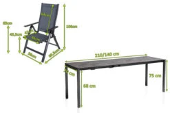 KETTLER Cubic Esstischgarnitur, Anthrazit/grau, Alu/HPL/Textilene, 140/210x70 Cm, 8 Multipos -Ausgewählte Gartenmöbelgeschäfte 28862 05.jpg