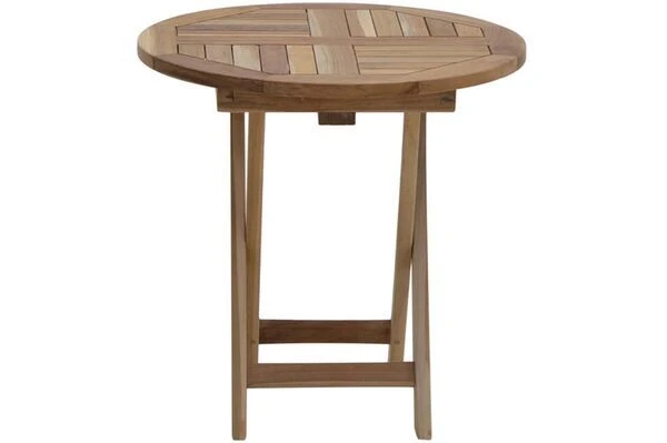 Beistelltisch Tennessee Aus ECO-Teakholz Von Ploß, Klappbar, Ø 50x50 Cm 4 Beistelltisch Tennessee Aus ECO-Teakholz Von Ploß, Klappbar, Ø 50x50 Cm – Bild 2