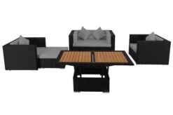 OUTFLEXX Loungemöbel-Set, 5 Personen, Schwarz, Polyrattan, Inkl. Loungetisch, Wasserfeste Kissenbox -Ausgewählte Gartenmöbelgeschäfte 2 1299 BOX D.jpg