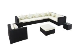 OUTFLEXX Loungemöbel-Set, Schwarz, Polyrattan, Für 8 Personen, Inkl. Kaffeetisch, Wasserfeste Kissenbox -Ausgewählte Gartenmöbelgeschäfte 2 1380 BOX B.jpg