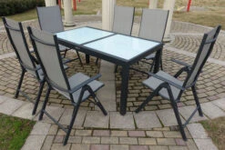 VILLANA Sitzgruppe, Anthrazit/grau, Alu/Textil, Tisch 160/220 Cm, 6 Multipositionssessel -Ausgewählte Gartenmöbelgeschäfte 2 13891.jpg