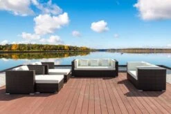 OUTFLEXX Loungemöbel-Set, Braun Marmoriert, Polyrattan, 9 Pers, Wasserfeste Kissenbox -Ausgewählte Gartenmöbelgeschäfte 2 16062 BOX A.jpg