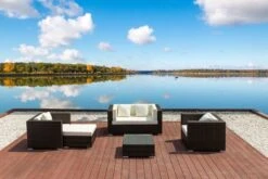 OUTFLEXX Loungemöbel-Set, Polyrattan, Braun Marmoriert, 5 Pers, Wasserfeste Kissenbox, Inkl. Beistelltisch -Ausgewählte Gartenmöbelgeschäfte 2 16066 BOX B.jpg