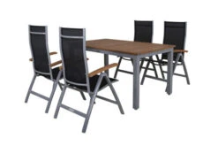 VILLANA Esstischgarnitur, Silber/schwarz, Alu / FSC-Akazienholz, Ausziehtisch 150/200 Cm, 4 Multipositionssessel 21 VILLANA Esstischgarnitur, Silber/schwarz, Alu / FSC-Akazienholz, Ausziehtisch 150/200 Cm, 4 Multipositionssessel -Ausgewählte Gartenmöbelgeschäfte 2 16464.jpg