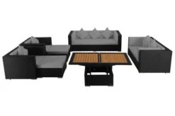OUTFLEXX Loungemöbel-Set, Schwarz, Polyrattan, Für 9 Personen, Inkl. Loungetisch, Wasserfeste Kissenbox -Ausgewählte Gartenmöbelgeschäfte 2 1716 BOX D.jpg