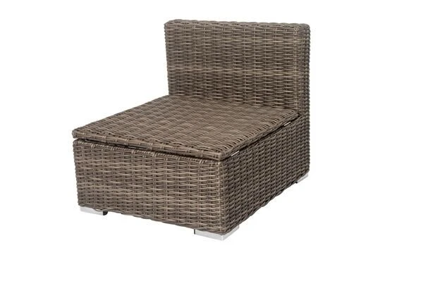 OUTFLEXX Mittelelement, Grau, Polyrattan, 70 X 82 X 70 Cm, Verstellbare Sitzfläche, Wasserfeste Kissenbox 5 OUTFLEXX Mittelelement, Grau, Polyrattan, 70 X 82 X 70 Cm, Verstellbare Sitzfläche, Wasserfeste Kissenbox – Bild 3