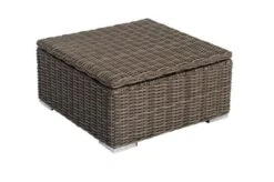 OUTFLEXX Hocker, Grau, Polyrattan, 70 X 70 X 35 Cm, Verstellbare Sitzfläche, Wasserfeste Kissenbox -Ausgewählte Gartenmöbelgeschäfte 2 18362 4 BOX.jpg