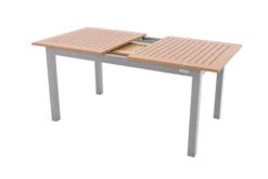 DOPPLER Expert Esstisch, Silber/Holzoptik, Aluminium, 150-210x90 Cm, Ausziehbar -Ausgewählte Gartenmöbelgeschäfte 2 20899.jpg