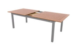 DOPPLER Expert Esstisch, Silber/Holzoptik, Aluminium, 220-280x100 Cm, Ausziehbar -Ausgewählte Gartenmöbelgeschäfte 2 20900.jpg