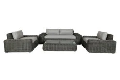OUTFLEXX Loungemöbel, Two Tone Grey, Polyrattan, 4 Personen, Inkl. Tisch 70 X 130 Cm Und Polster In Grau -Ausgewählte Gartenmöbelgeschäfte 2 20906.jpg