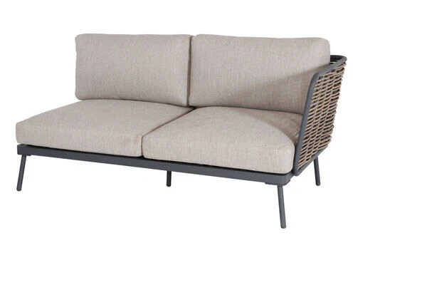 OUTFLEXX Ecklounge, Natural Brown, Polyrattan, 6 Personen, Inkl. Polster In Sandfarbe 4 OUTFLEXX Ecklounge, Natural Brown, Polyrattan, 6 Personen, Inkl. Polster In Sandfarbe – Bild 2