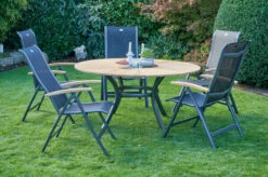 HARTMAN Provence / Alice Sitzgruppe, Xerix/schwarz, Alu/Teakholz, 4x4 Textilen, 5 Multipos, Ø150cm, Inkl. Eiskühler -Ausgewählte Gartenmöbelgeschäfte 2 21189.jpg