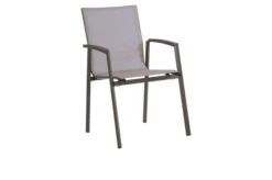 STERN New Top Stapelsessel, Anthrazit/silber, Aluminium/Textil, 65x57x89 Cm, Pulverbeschichtet, Stapelbar