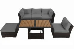 OUTFLEXX Loungemöbel, Polyrattan, Braun Marmoriert, Inkl. Loungetisch, Abdeckhaube, Ersatzbezug, Wasserfeste Kissenbox -Ausgewählte Gartenmöbelgeschäfte 2 7759 BOX X 4.jpg