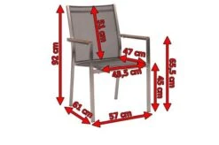 STERN Cardiff Sessel, Silbergrau, Edelstahl/Textil, 57 X 61 X 92 Cm, Stapelbar, FSC-Teak Armlehnen -Ausgewählte Gartenmöbelgeschäfte 3 10245 4.jpg