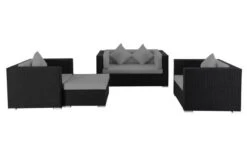 OUTFLEXX Loungemöbel-Set, 5 Personen, Schwarz, Polyrattan, Wasserfeste Kissenbox -Ausgewählte Gartenmöbelgeschäfte 3 1299 BOX A.jpg