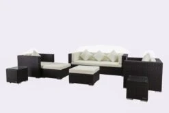 OUTFLEXX Loungemöbel-Set, Braun, Polyrattan, Für 6 Personen, Inkl. Kaffeetisch, Wasserfeste Kissenbox -Ausgewählte Gartenmöbelgeschäfte 3 1303 BOX B.jpg