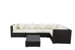 OUTFLEXX Ecklounge-Set Polyrattan, Braun, Für 5 Personen, Inkl. Kaffeetisch, Wasserfeste Kissenbox -Ausgewählte Gartenmöbelgeschäfte 3 1304 BOX B.jpg