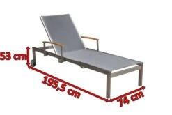 OUTFLEXX Rollliege, Silber, Edelstahl/Textilene, Mit Gasfeder, 195,5x74x35cm -Ausgewählte Gartenmöbelgeschäfte 3 13504.jpg