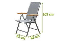 OUTFLEXX Multipositionssessel, Taupe , Edelstahl/Textilene, Armlehnen Aus FSC-Teakholz -Ausgewählte Gartenmöbelgeschäfte 3 13510.jpg