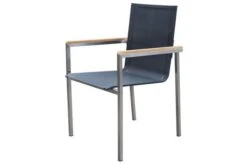 OUTFLEXX Set, Schwarz, 200/300 X 100 Cm, Edelstahl/Teak, Ausziehtisch, 8 Stapelstühle, 2 Multipositionssessel -Ausgewählte Gartenmöbelgeschäfte 3 14153.jpg