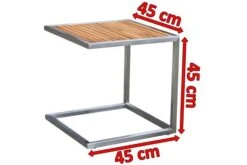 OUTFLEXX Beistelltisch, Silber/natur, Edelstahl/FSC-Teakholz, 45x45cm, Tischplattenstärke 1,2cm 7 OUTFLEXX Beistelltisch, Silber/natur, Edelstahl/FSC-Teakholz, 45x45cm, Tischplattenstärke 1,2cm -Ausgewählte Gartenmöbelgeschäfte 3 16022.jpg