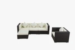 OUTFLEXX Loungemöbel-Set, Braun, Polyrattan, Für 5 Personen, Wasserfeste Kissenbox -Ausgewählte Gartenmöbelgeschäfte 3 1713 BOX A.jpg