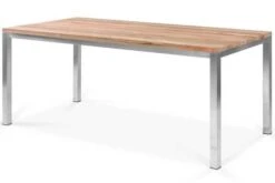 OUTFLEXX Esstischgarnitur, Edelstahl / FSC-Teak, Tisch 180 X 90 Cm, 6 Freischwinger Padded, Silber -Ausgewählte Gartenmöbelgeschäfte 3 17286.jpg