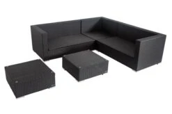 OUTFLEXX Loungemöbel-Set, Schwarz, Polyrattan, 6 Personen, Wasserfeste Kissenbox, Inkl. Kaffeetisch -Ausgewählte Gartenmöbelgeschäfte 3 18229 BOX B.jpg