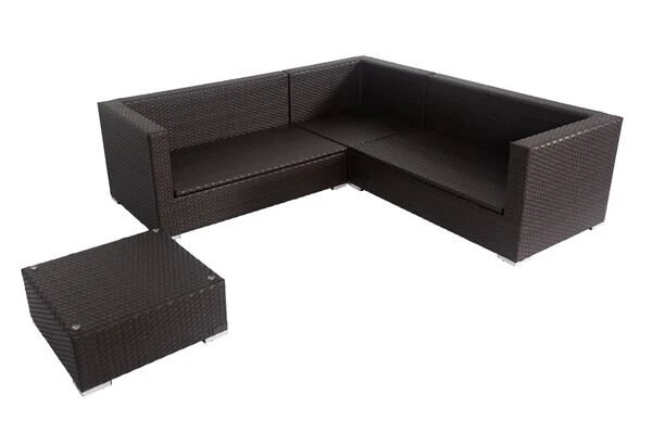 OUTFLEXX Loungemöbel-Set, Braun, Polyrattan, 6 Personen, Wasserfeste Kissenbox 5 OUTFLEXX Loungemöbel-Set, Braun, Polyrattan, 6 Personen, Wasserfeste Kissenbox – Bild 3