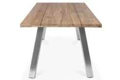 OUTFLEXX Esstisch, Edelstahl/recyceltes FSC®-Teak, 160x90cm, A-Gestell, Rustikal Gebürstet -Ausgewählte Gartenmöbelgeschäfte 3 18319.jpg