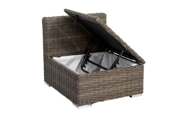OUTFLEXX Mittelelement, Grau, Polyrattan, 70 X 82 X 70 Cm, Verstellbare Sitzfläche, Wasserfeste Kissenbox 6 OUTFLEXX Mittelelement, Grau, Polyrattan, 70 X 82 X 70 Cm, Verstellbare Sitzfläche, Wasserfeste Kissenbox – Bild 4