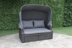 OUTFLEXX Fontana Loungebett, Grau, Polyrattan, Doppel-halbrund, Mit Unterschiebbaren Hockern, Dach Klappbar -Ausgewählte Gartenmöbelgeschäfte 3 18545.jpg