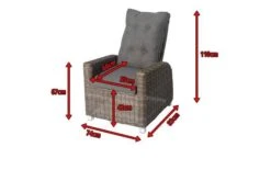 OUTFLEXX Dining Sessel, Grau, Polyrattan, 74 X 83 X 110 Cm, Rückenlehne Stufenlos Verstellbar -Ausgewählte Gartenmöbelgeschäfte 3 18911.jpg