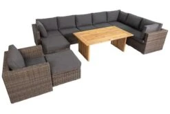 OUTFLEXX Loungegarnitur, Polyrattan/Teakholz, Tisch 160x90cm, Für 10 Personen, Wasserfeste Kissenbox -Ausgewählte Gartenmöbelgeschäfte 3 19398.jpg