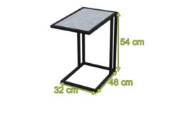 OUTFLEXX Beistelltisch, Schwarz, Aluminium, 32 X 48 X 54 Cm, Perfekt Für Lounges, Keramiktischplatte -Ausgewählte Gartenmöbelgeschäfte 3 20797.jpg