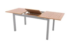DOPPLER Expert Esstisch, Silber/Holzoptik, Aluminium, 150-210x90 Cm, Ausziehbar -Ausgewählte Gartenmöbelgeschäfte 3 20899.jpg