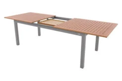 DOPPLER Expert Esstisch, Silber/Holzoptik, Aluminium, 220-280x100 Cm, Ausziehbar -Ausgewählte Gartenmöbelgeschäfte 3 20900.jpg
