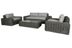 OUTFLEXX Loungemöbel, Two Tone Grey, Polyrattan, 4 Personen, Inkl. Tisch 70 X 130 Cm Und Polster In Grau -Ausgewählte Gartenmöbelgeschäfte 3 20906.jpg