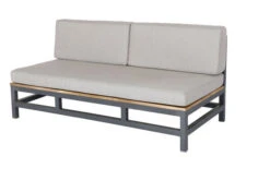 OUTFLEXX Ecklounge, Anthrazit, Alu/Akazie, 5 Personen, Inkl. Polster In Grau, Tisch 80 X 80 Cm Und Hocker -Ausgewählte Gartenmöbelgeschäfte 3 21016.jpg