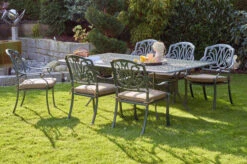 HARTMAN Amalfi Esstischgarnitur, Dunkelgrün, Alu-Guss, 6 Diningsessel, Inkl. Polster, 214x112 Cm -Ausgewählte Gartenmöbelgeschäfte 3 21183.jpg