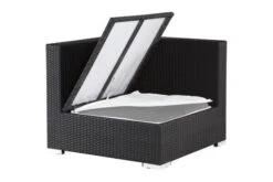 OUTFLEXX Eckelement, Schwarz, Polyrattan, Inkl. Polster Und Kissen, Wasserfeste Kissenbox -Ausgewählte Gartenmöbelgeschäfte 3 2392 6 BOX.jpg