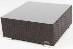 OUTFLEXX Beistelltisch/Hocker, Braun, Polyrattan, Inkl. Glasplatte Und Polster -Ausgewählte Gartenmöbelgeschäfte 3 2393 8.jpg