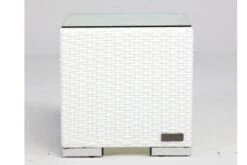 OUTFLEXX Beistelltisch, Weiß, Polyrattan, 40x40x40 Cm, Inkl. Glasplatte -Ausgewählte Gartenmöbelgeschäfte 3 2511 10.jpg