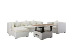 OUTFLEXX Loungemöbel-Set, Weiß, Polyrattan, Für 5 Personen, Inkl. Loungetisch, Wasserfeste Kissenbox -Ausgewählte Gartenmöbelgeschäfte 3 2523 BOX D.jpg