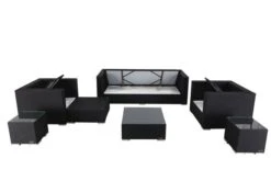 OUTFLEXX Loungemöbel-Set, Schwarz, Polyrattan, Für 6 Personen, Inkl. Kaffeetisch, Wasserfeste Kissenbox -Ausgewählte Gartenmöbelgeschäfte 4 1302 BOX B.jpg