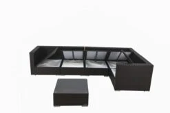 OUTFLEXX Ecklounge-Set Polyrattan, Braun, Für 5 Personen, Inkl. Kaffeetisch, Wasserfeste Kissenbox -Ausgewählte Gartenmöbelgeschäfte 4 1304 BOX B.jpg