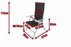 VILLANA Multipositionssessel, Silber/schwarz, Aluminium/Textil, 67 X 58 X 113 Cm, Klappbar -Ausgewählte Gartenmöbelgeschäfte 4 13397.jpg